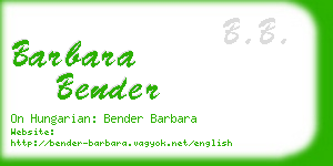 barbara bender business card